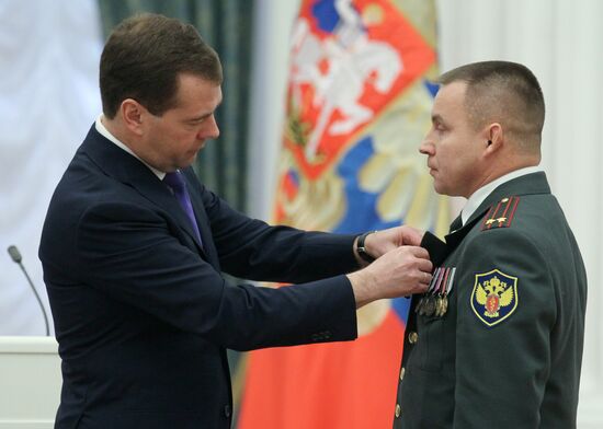 Dmitry Medvedev presents state awards in Kremlin