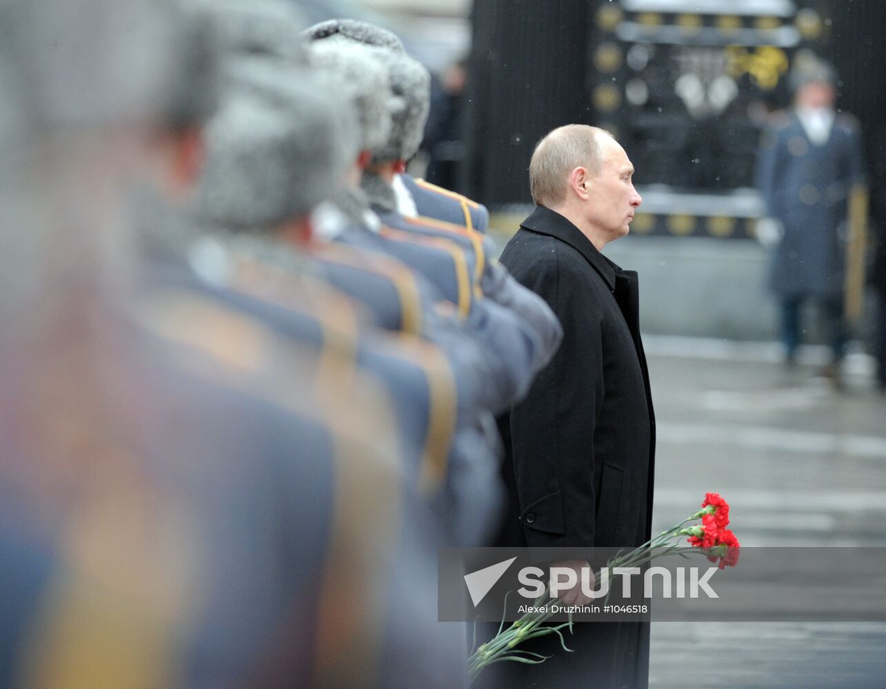 Vladimir Putin at the Tomb of the Unknown Soldier