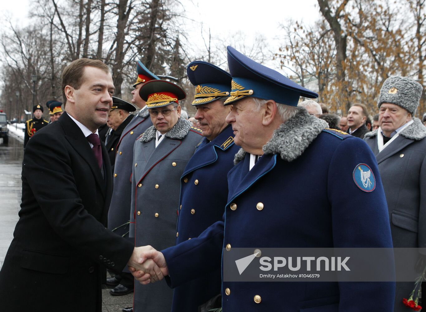 Dmitry Medvedev at Tomb of the Unknown Soldier on February 23
