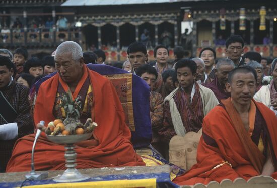 Buddhist monks in Bhutan