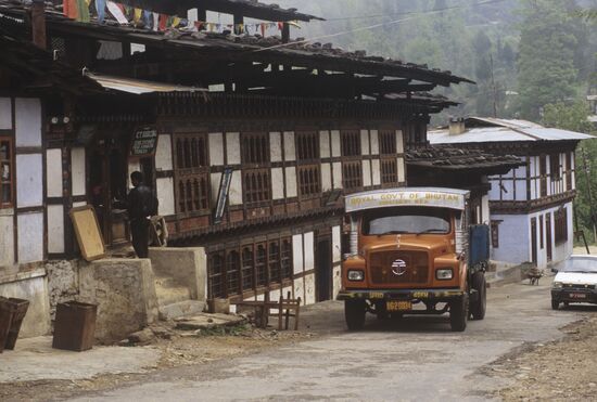 On a street in Thimphu