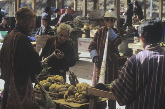 In a Bhutanese market