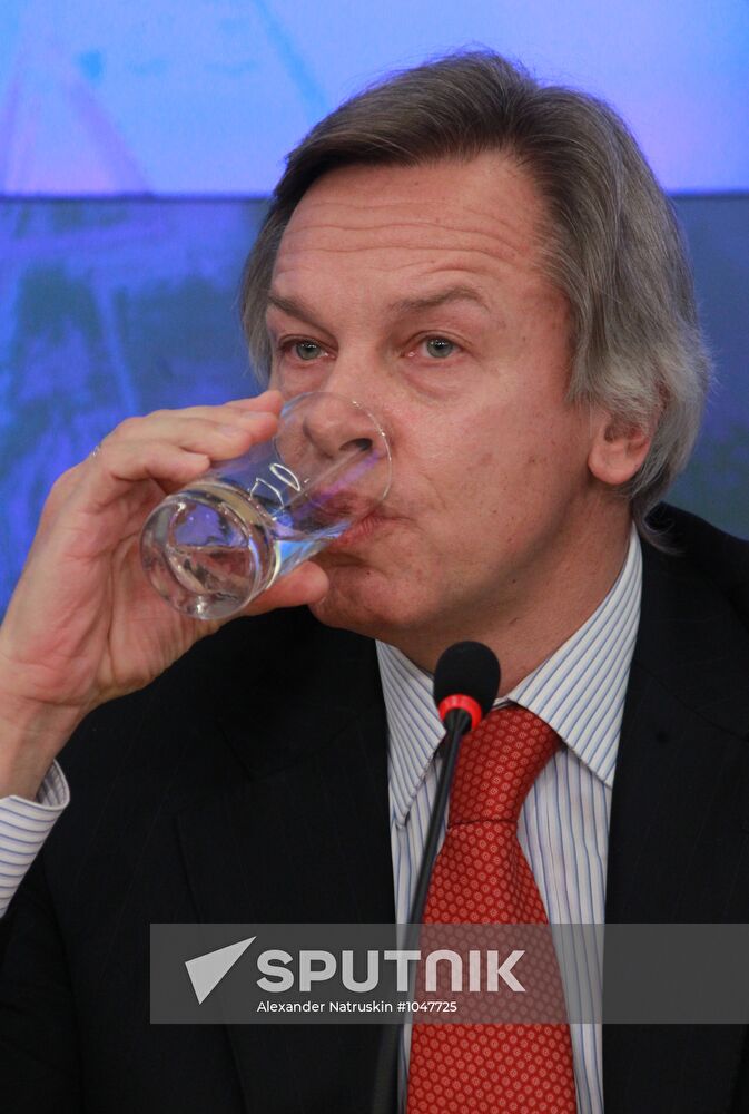 News conference by State Duma member Alexei Pushkov