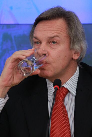 News conference by State Duma member Alexei Pushkov