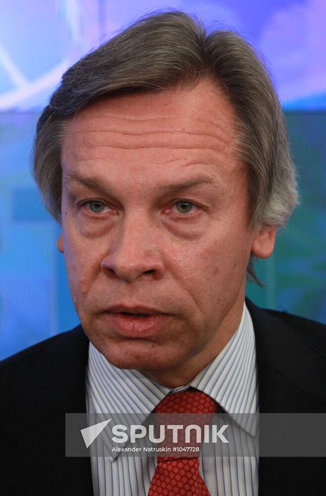 News conference by State Duma member Alexei Pushkov