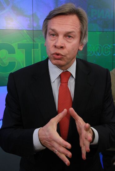News conference by State Duma member Alexei Pushkov