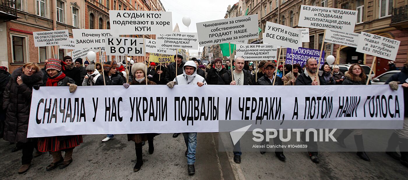 For Fair Elections rally in St Petersburg