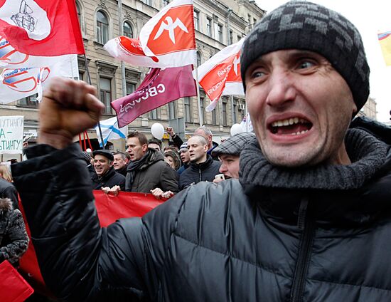 For Fair Elections rally in St Petersburg
