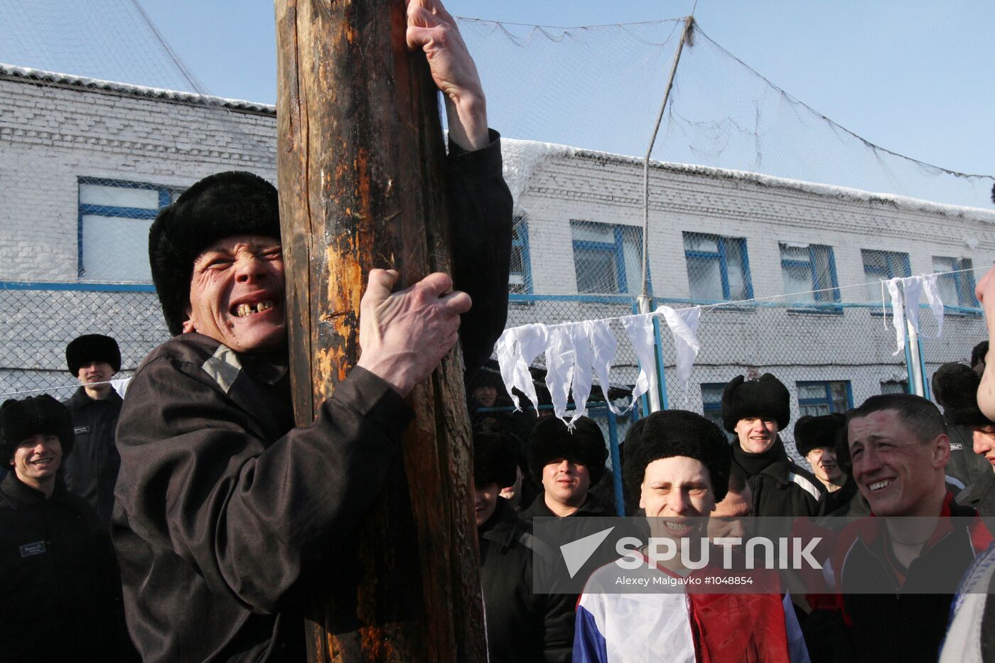 Shiroka Maslenitsa celebration in the colony № 12 in Omsk