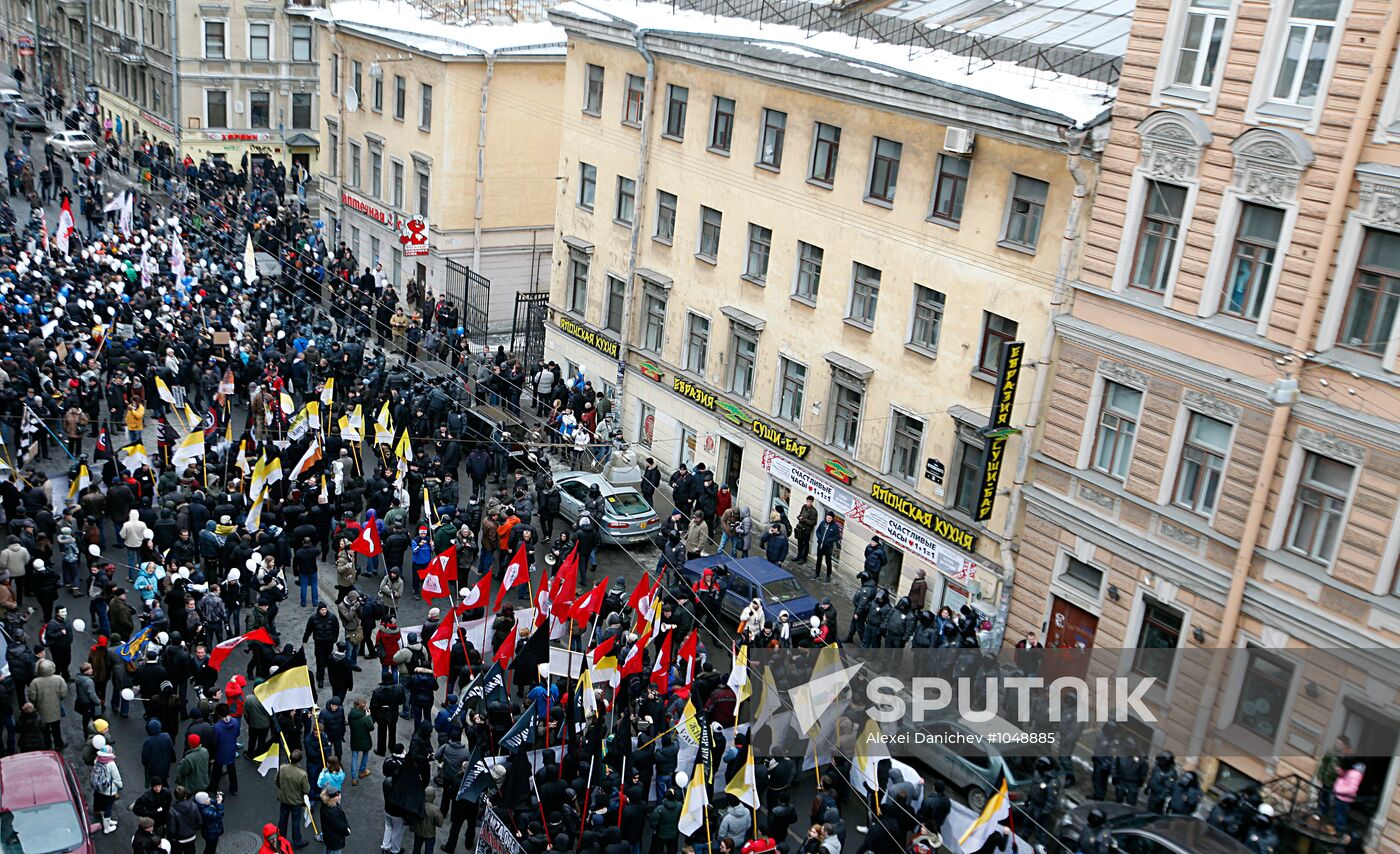 Rally "For Fair Elections" in St Petersburg