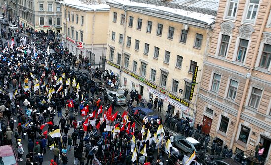 Rally "For Fair Elections" in St Petersburg