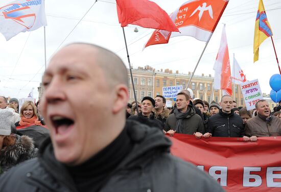 Rally "For Fair Elections" in St Petersburg