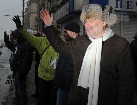 White Circle rally staged on Moscow's Garden Ring