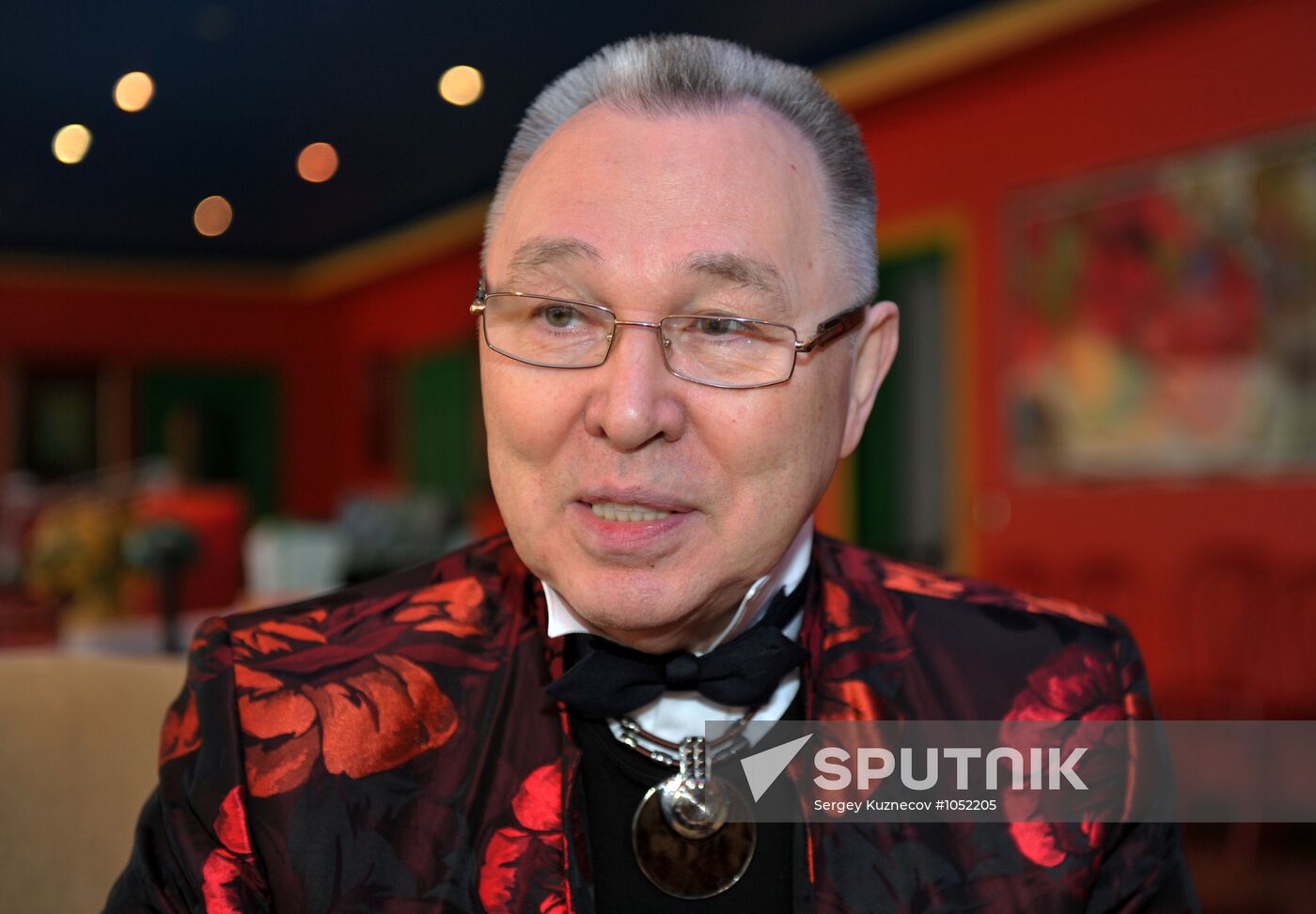 Fashion designer Vyacheslav Zaitsev gives interview