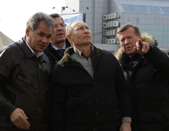Vladimir Putin visits building collapse site in Astrakhan