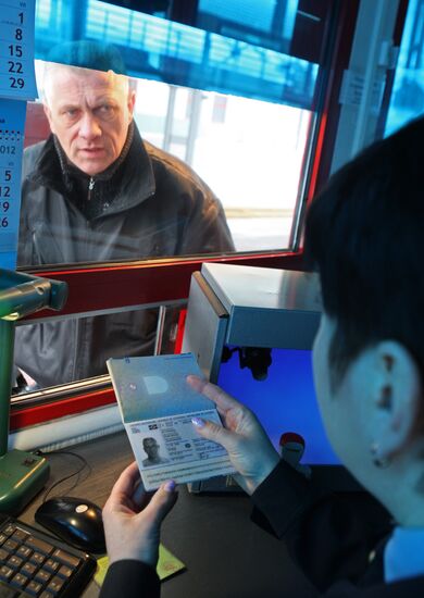 Work of border guards on Russian-Lithuanian border