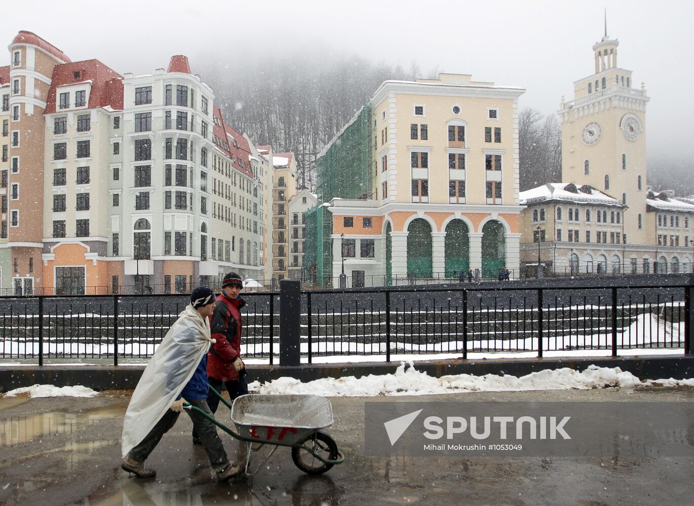 Construction of Rosa Khutor hotel complex
