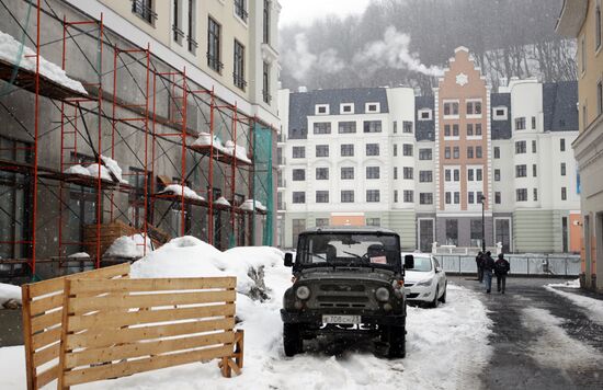 Construction of Rosa Khutor hotel complex
