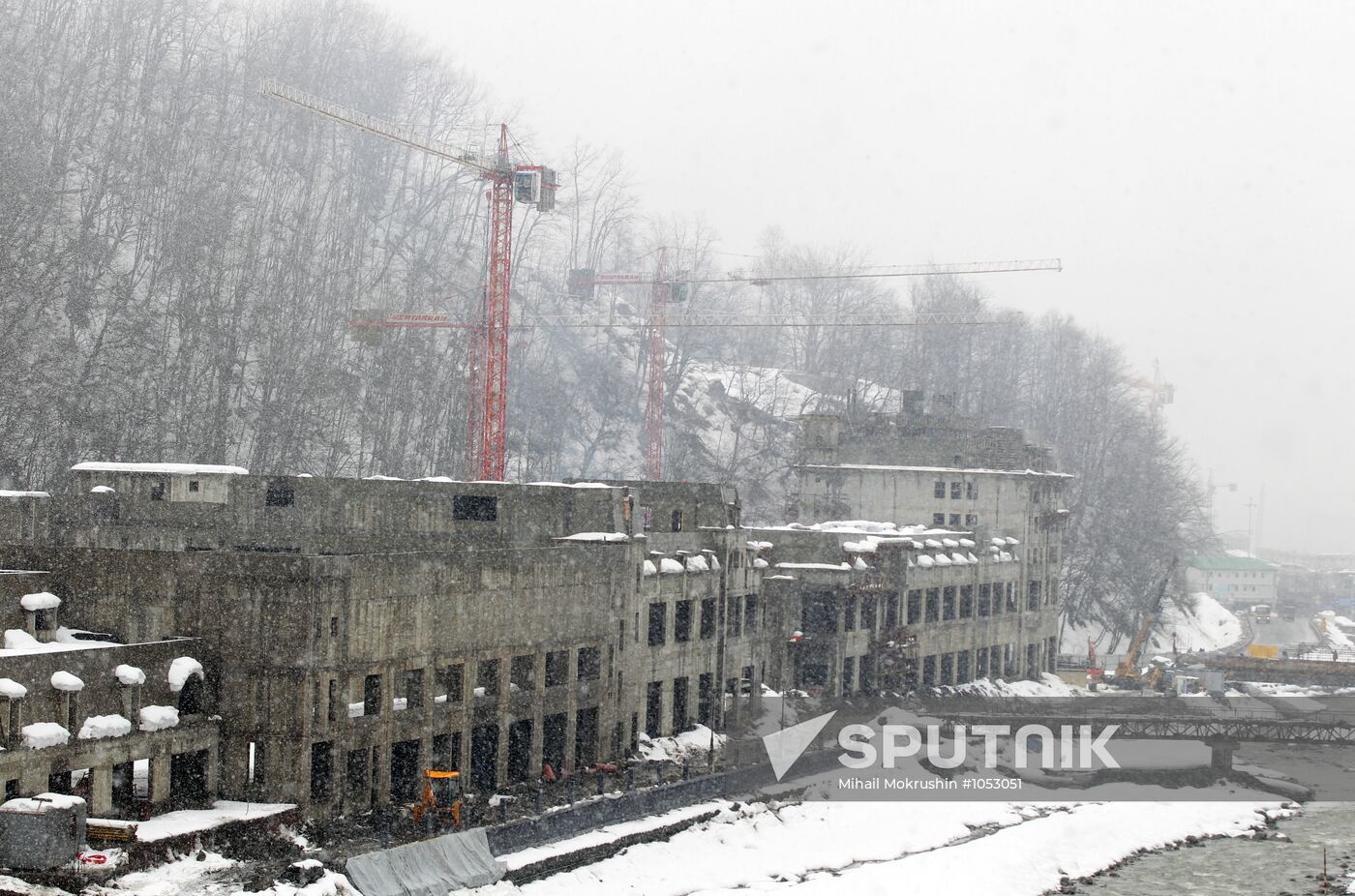 Construction of Rosa Khutor hotel complex