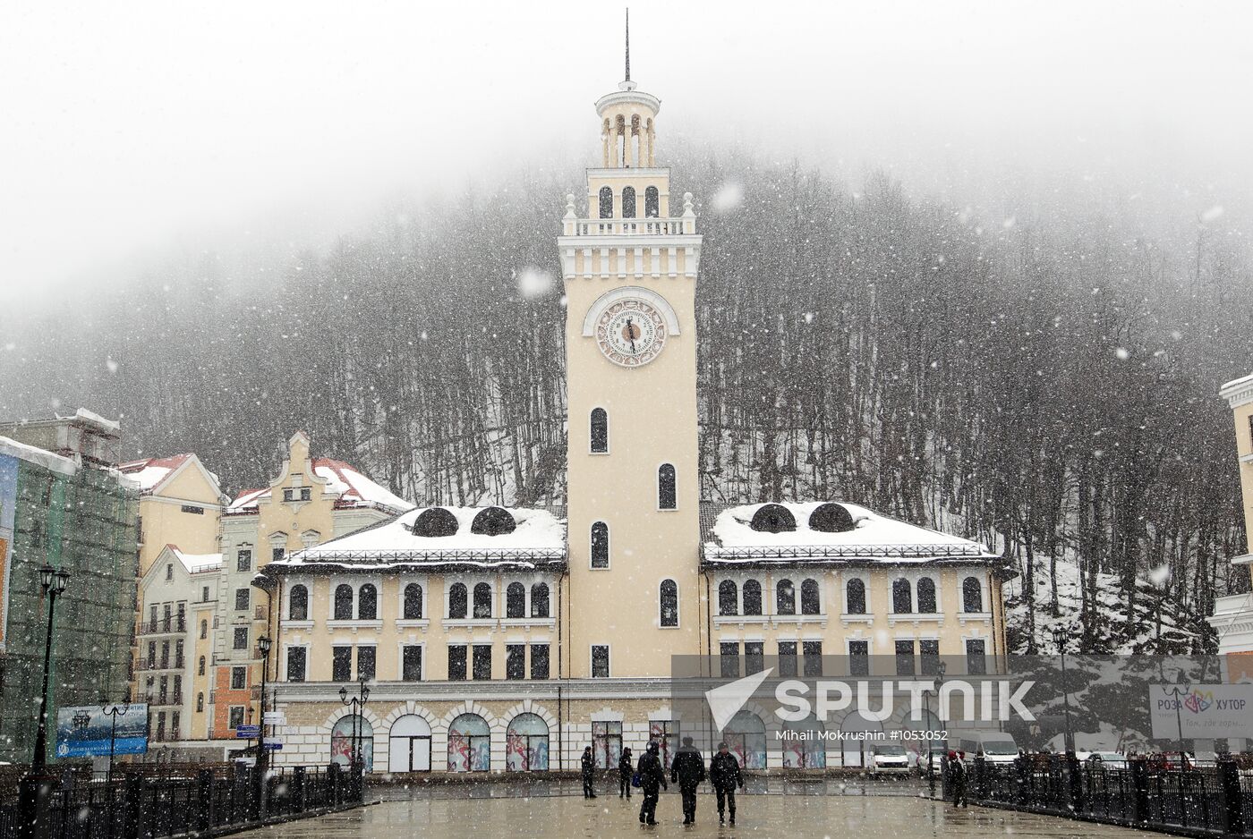 Construction of Rosa Khutor hotel complex