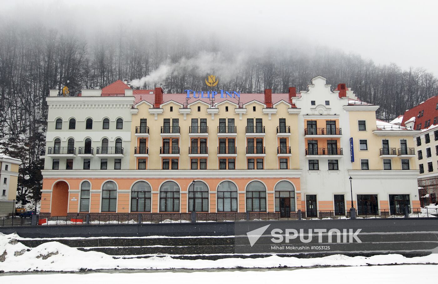 Construction of Rosa Khutor hotel complex