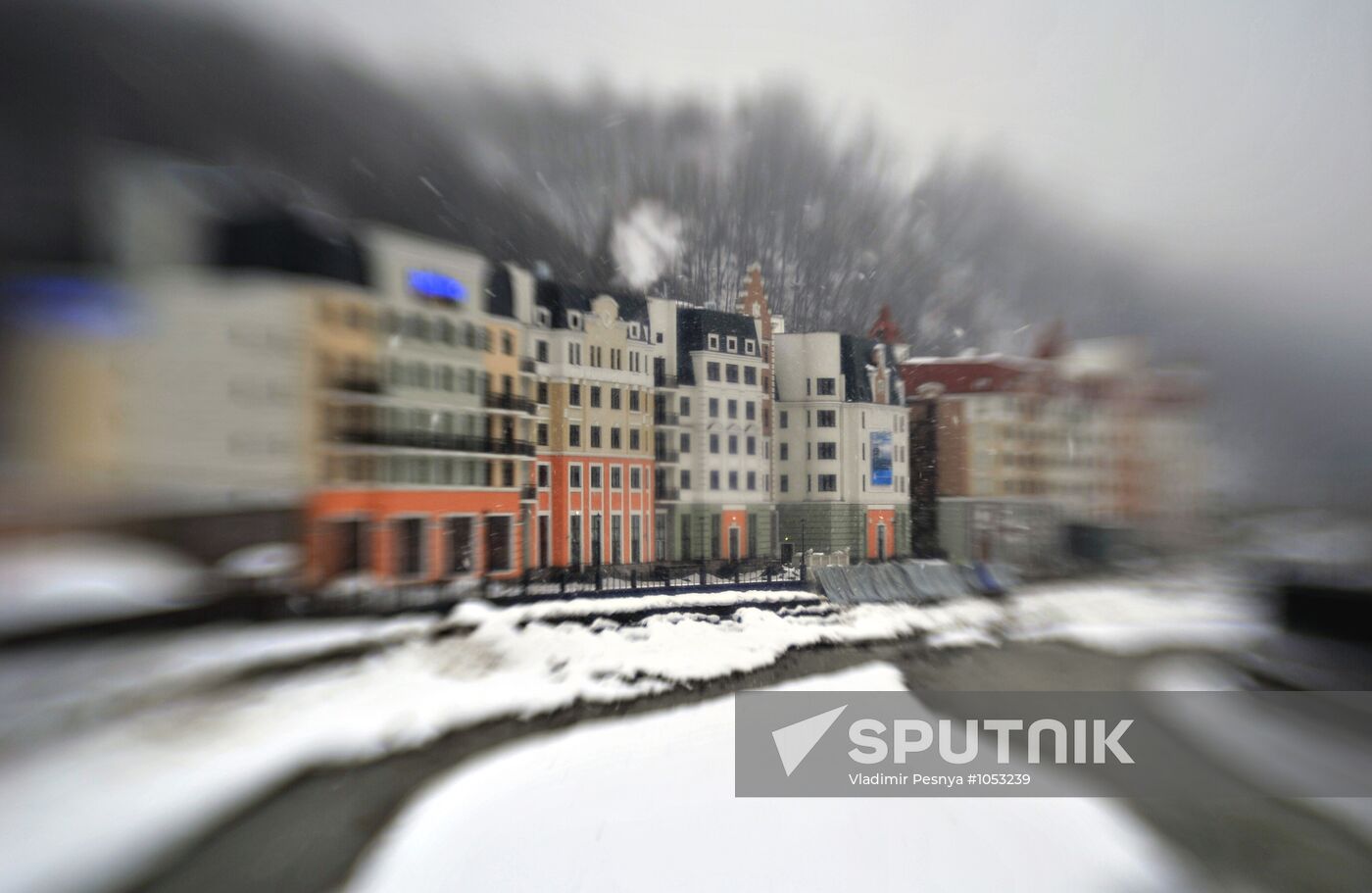 Construction of Rosa Khutor hotel complex