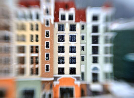 Construction of Rosa Khutor hotel complex