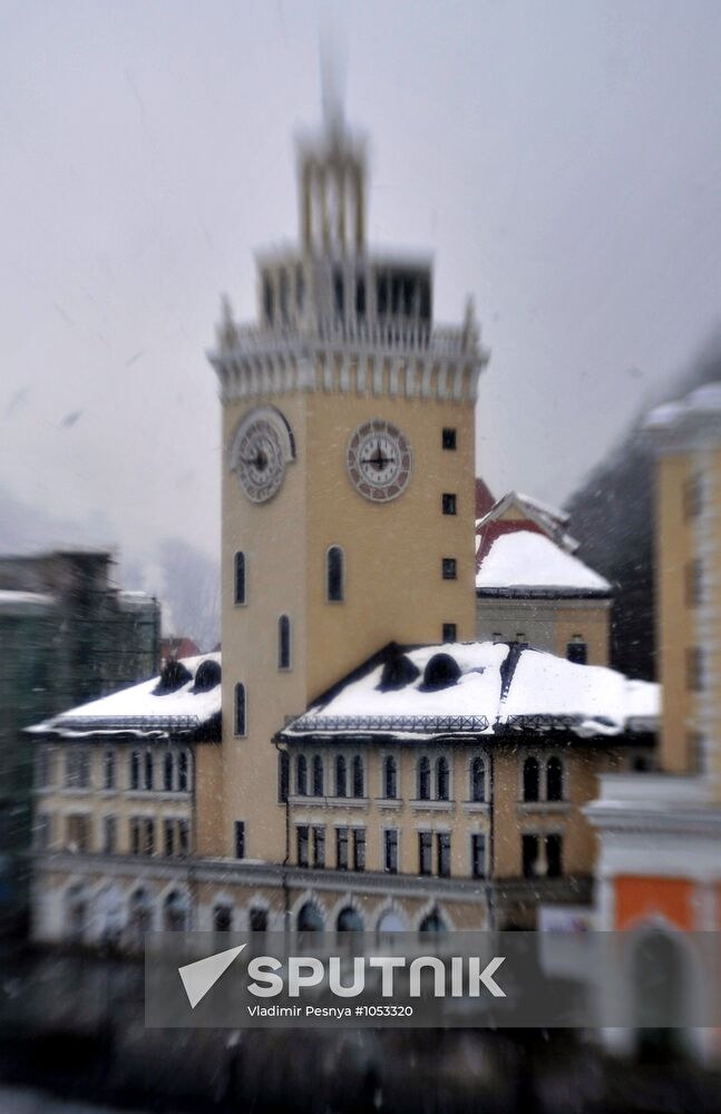 Construction of Rosa Khutor hotel complex