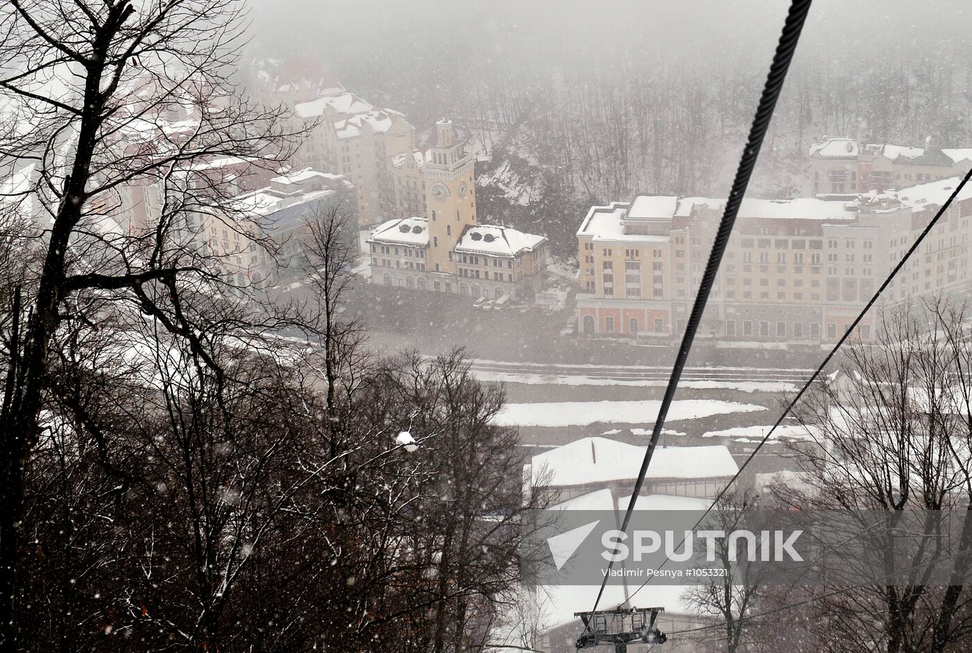 Construction of Rosa Khutor hotel complex