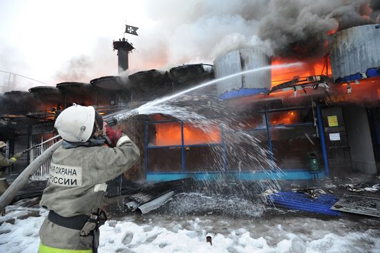 Fire at Shaiba market in Rostov-on-Don