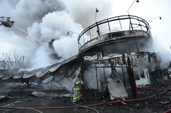 Fire at Shaiba market in Rostov-on-Don