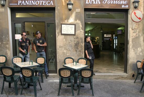 A bar in Siena