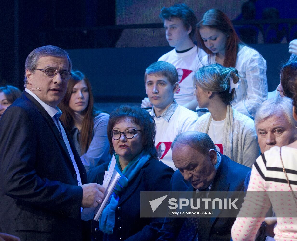 Debates between Zhirinovsky and Putin's election agent