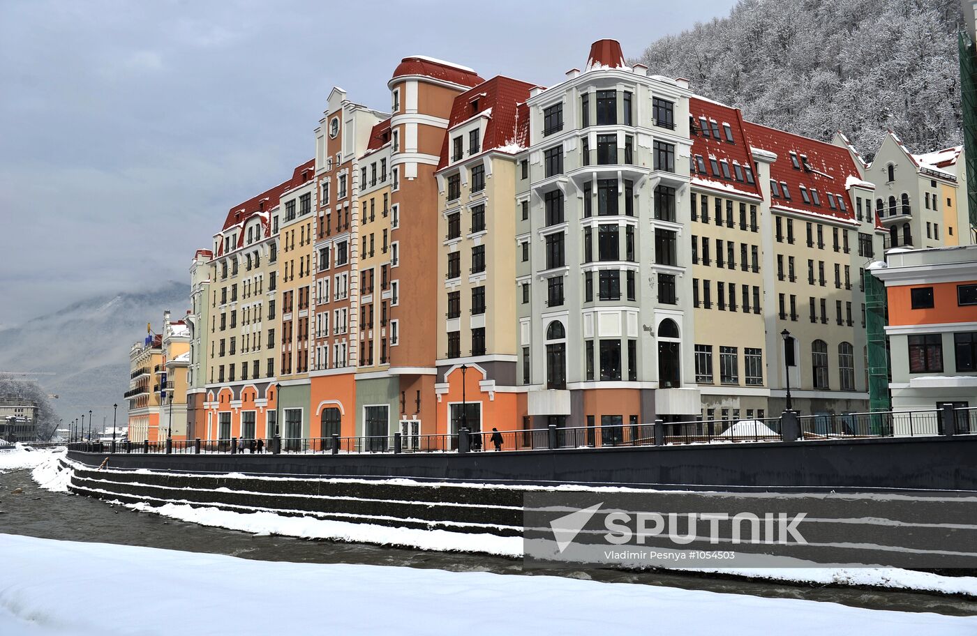 Construction of Rosa Khutor hotel complex