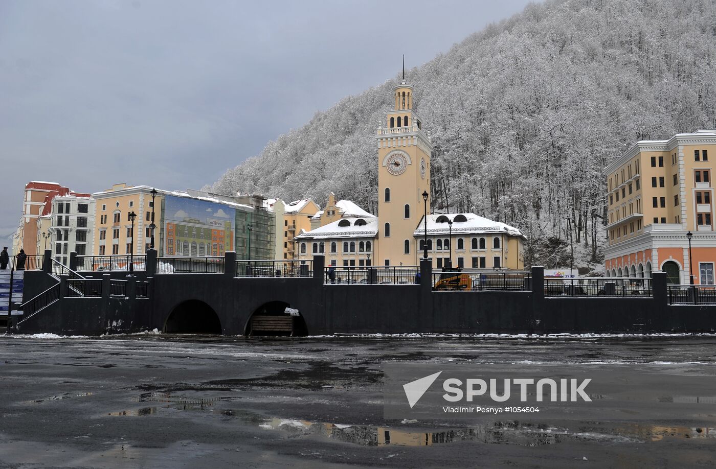 Construction of Rosa Khutor hotel complex