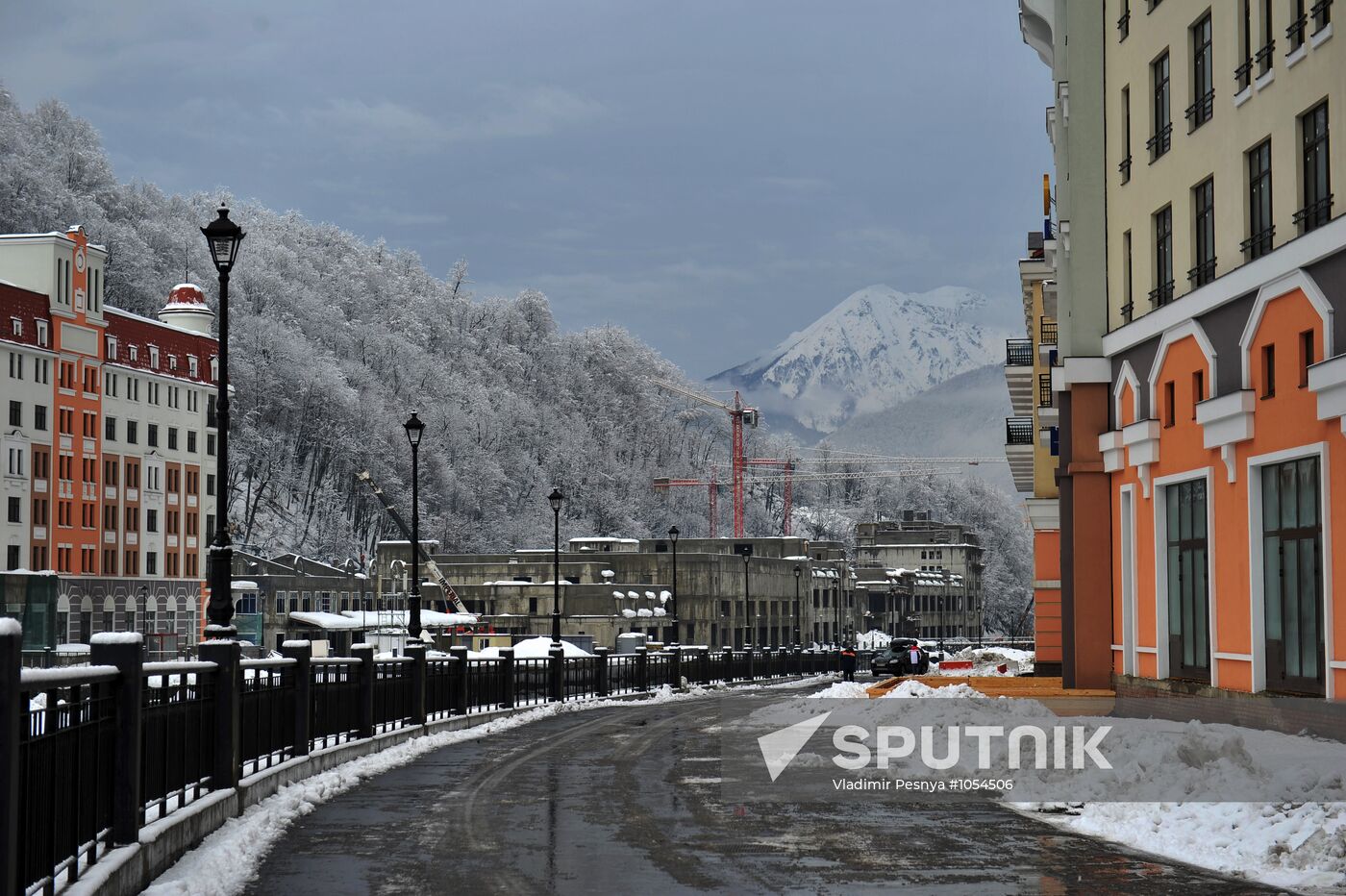 Construction of Rosa Khutor hotel complex