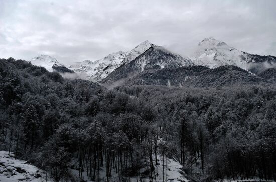 Construction of Rosa Khutor hotel complex