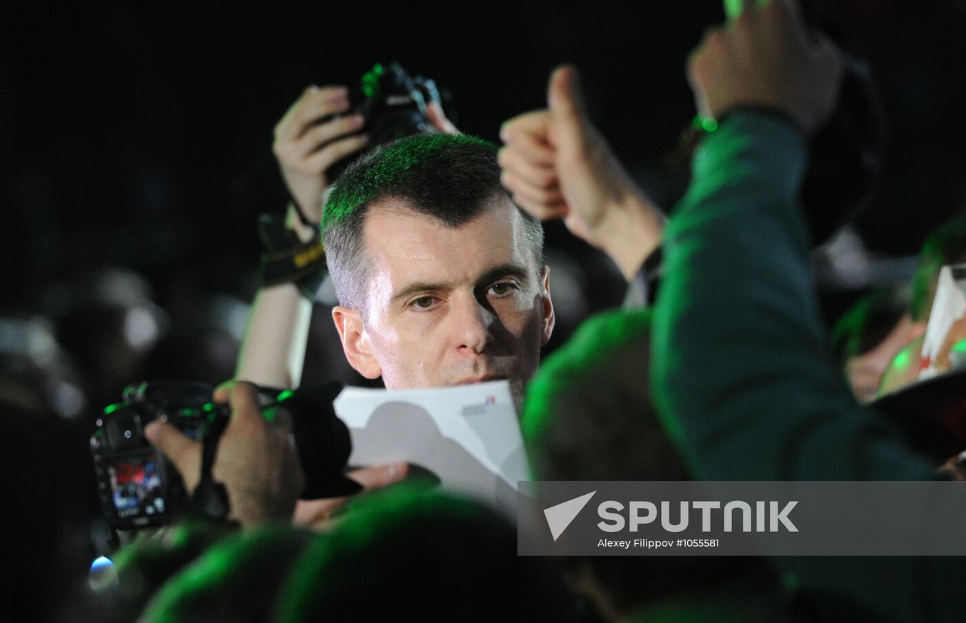 Meeting with presidential candidate Mikhail Prokhorov