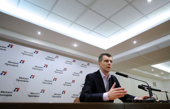Meeting with presidential candidate Mikhail Prokhorov