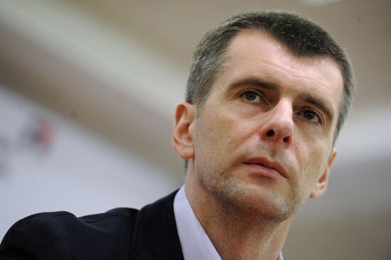 Meeting with presidential candidate Mikhail Prokhorov