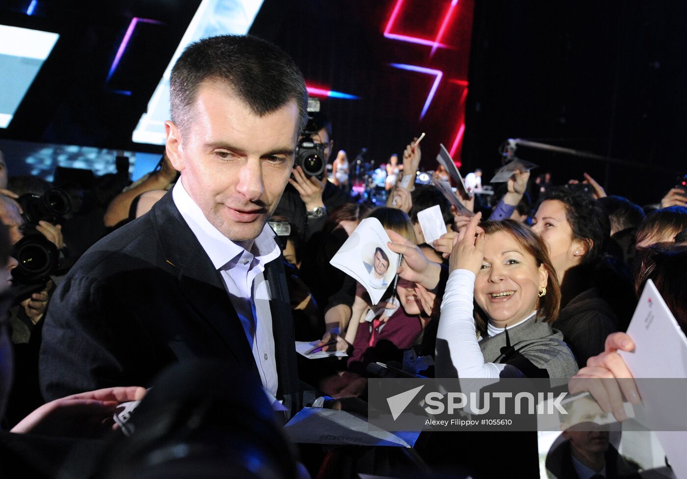 Meeting with presidential candidate Mikhail Prokhorov