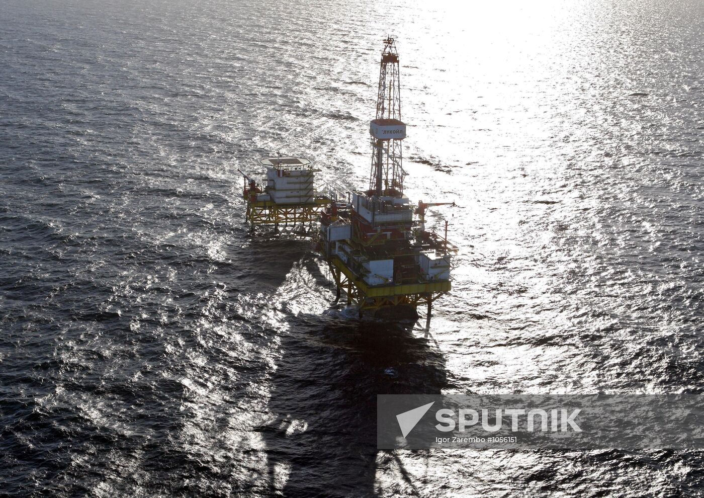 LUKoil oil platform in Baltic Sea