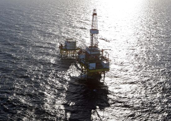 LUKoil oil platform in Baltic Sea