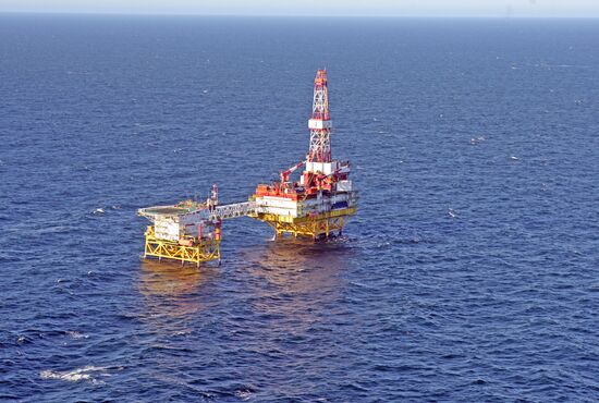 LUKoil oil platform in Baltic Sea