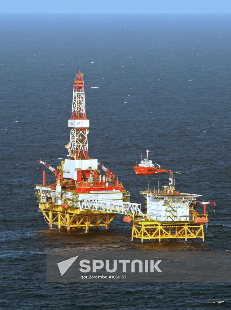 LUKoil oil platform in Baltic Sea