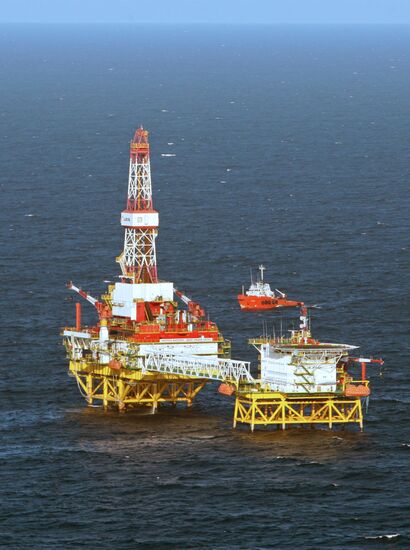 LUKoil oil platform in Baltic Sea