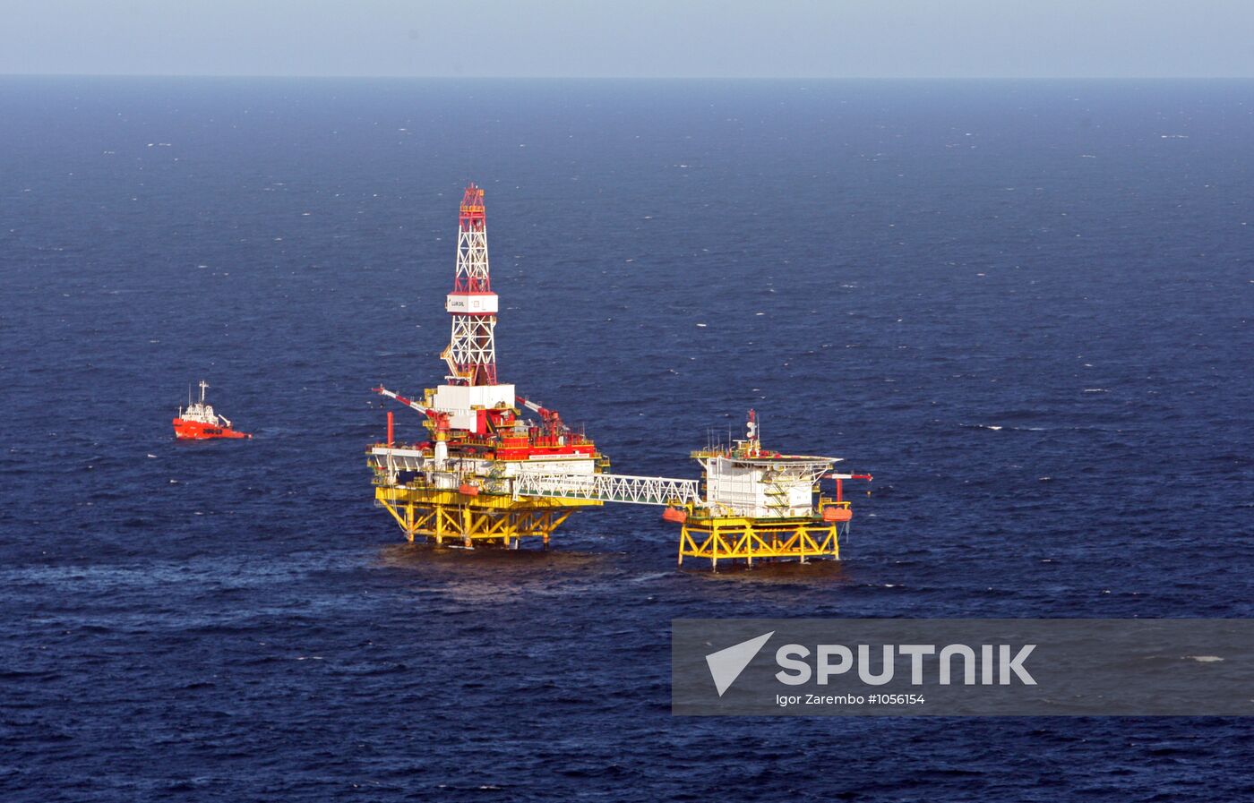 LUKoil oil platform in Baltic Sea