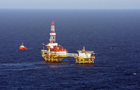LUKoil oil platform in Baltic Sea