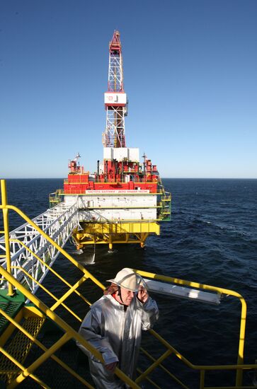 LUKoil oil platform in Baltic Sea
