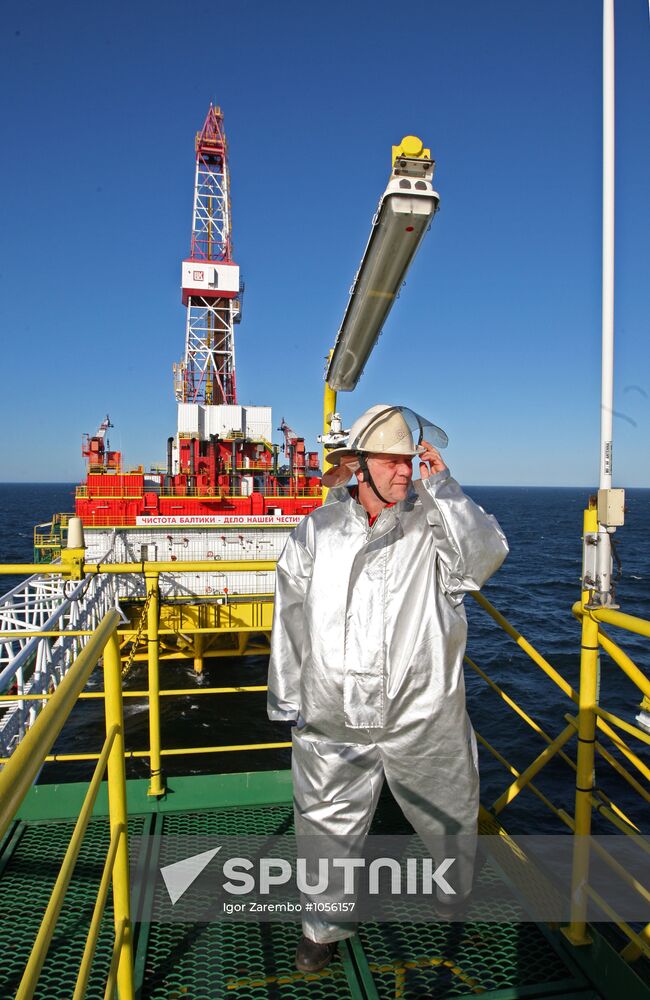LUKoil oil platform in Baltic Sea